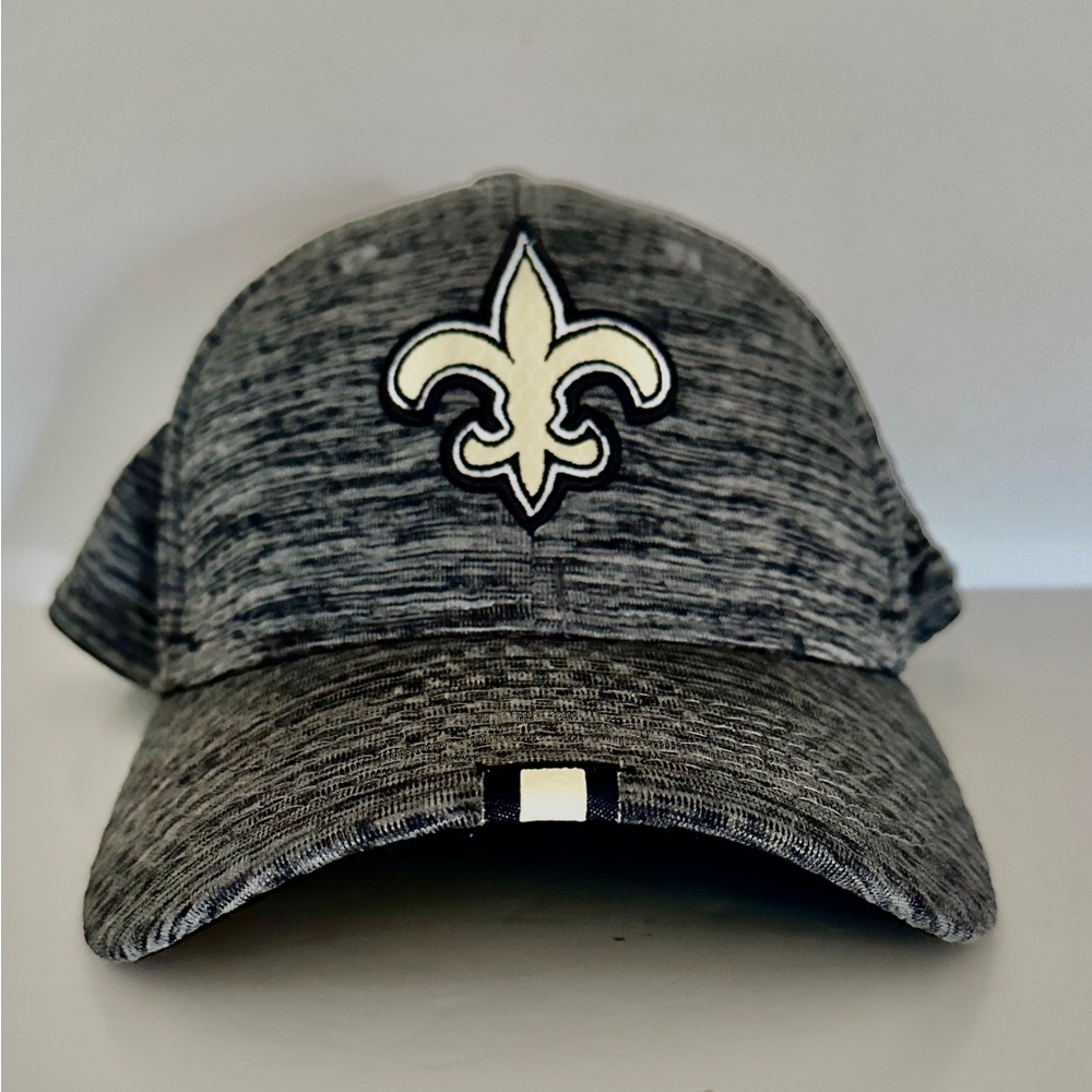 New Orleans Saints NFL New Era 39THIRTY Flex Hat Cap Gray Size M/L Logo + Stripe